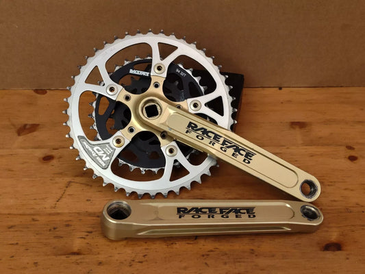 Gold Race Face Forged Cransket 175mm 44/32/22 Vintage Square Taper